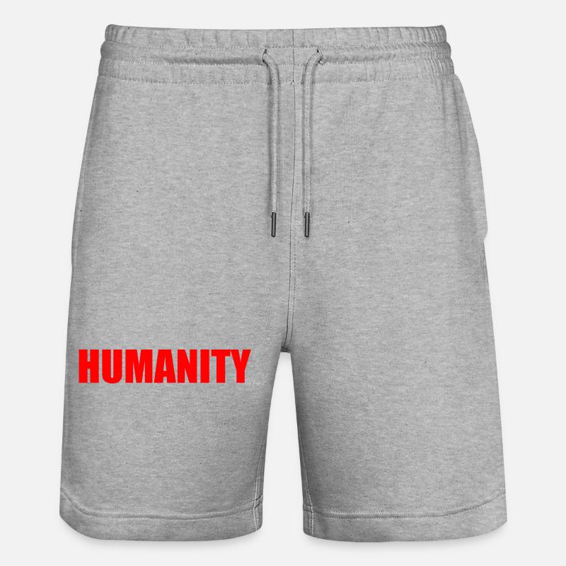 Humanity - Stanley/Stella Unisex Bio Joggingshorts Trainer  - Grau meliert