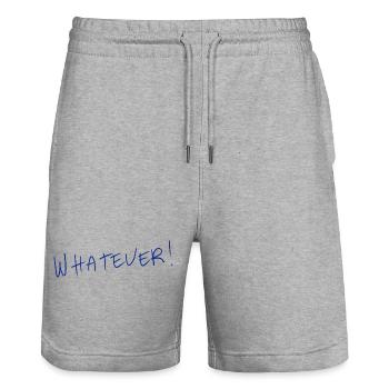 Whatever! - Stanley/Stella Trainer Unisex Organic Jogging Shorts - heather grey - Front - Nik (191cm) & Marisol (170cm)