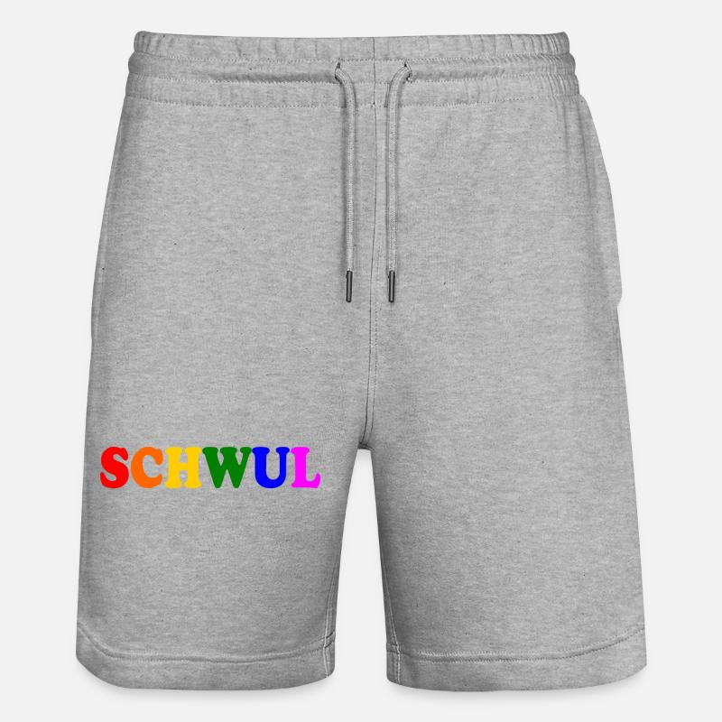 Schwul - Stanley/Stella Unisex Bio Joggingshorts Trainer  - Grau meliert