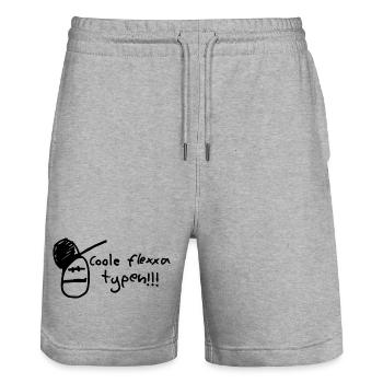 Flexxa Typen - Stanley/Stella Unisex Bio Joggingshorts Trainer  - Grau meliert - Vorne - Nik (191cm) & Marisol (170cm)