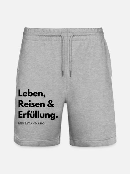 Rentner im Ruhestand - Stanley/Stella Unisex Bio Joggingshorts Trainer - Grau meliert