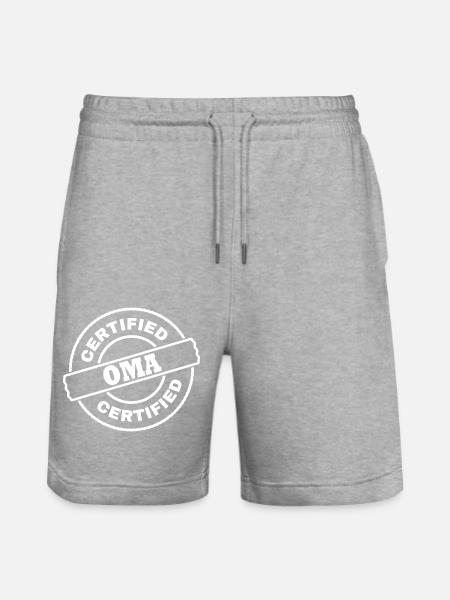 Oma - Stanley/Stella Unisex Bio Joggingshorts Trainer  - Grau meliert