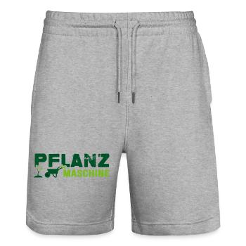 Gärtner Garten Pflanzen Gartenarbeit Gartenbau - Stanley/Stella Unisex Bio Joggingshorts Trainer  - Grau meliert - Vorne - Nik (191cm) & Marisol (170cm)