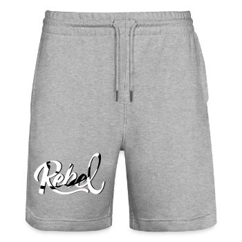 Rebel - Stanley/Stella Unisex Bio Joggingshorts Trainer  - Grau meliert - Vorne - Nik (191cm) & Marisol (170cm)