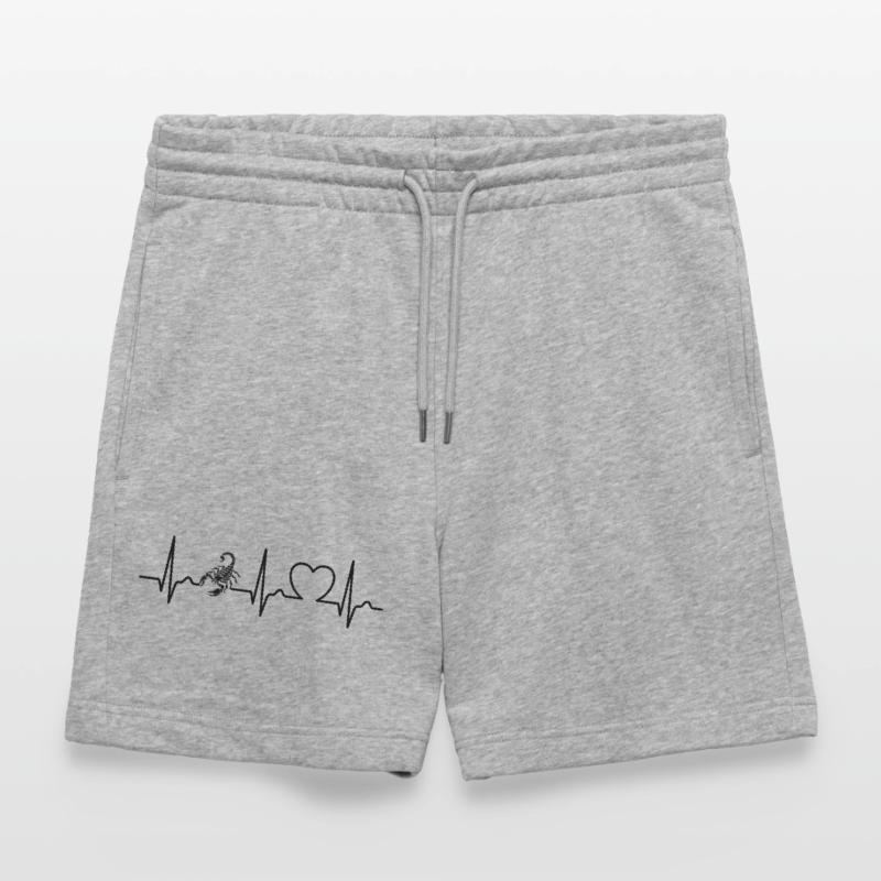 Scorpio - Poison Stinger - Pulse - Heart Curve - ECG Stanley/Stella Trainer Unisex Organic Jogging Shorts