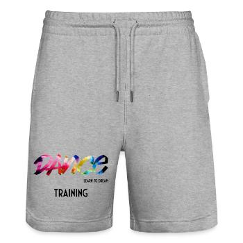 Dance Learn to Dream Training - Stanley/Stella Unisex Bio Joggingshorts Trainer  - Grau meliert - Vorne - Nik (191cm) & Marisol (170cm)