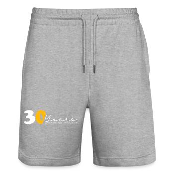 Vintage 1994 Drôle 30 ans Bday Hommes Femmes - Short de jogging bio TRAINER Stanley/Stella unisexe - gris chiné - Devant - Nik (191cm) & Marisol (170cm)