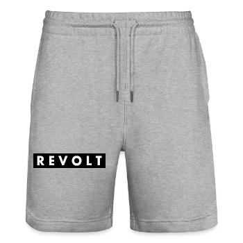 Revolt - Short de jogging bio TRAINER Stanley/Stella unisexe - gris chiné - Devant - Nik (191cm) & Marisol (170cm)