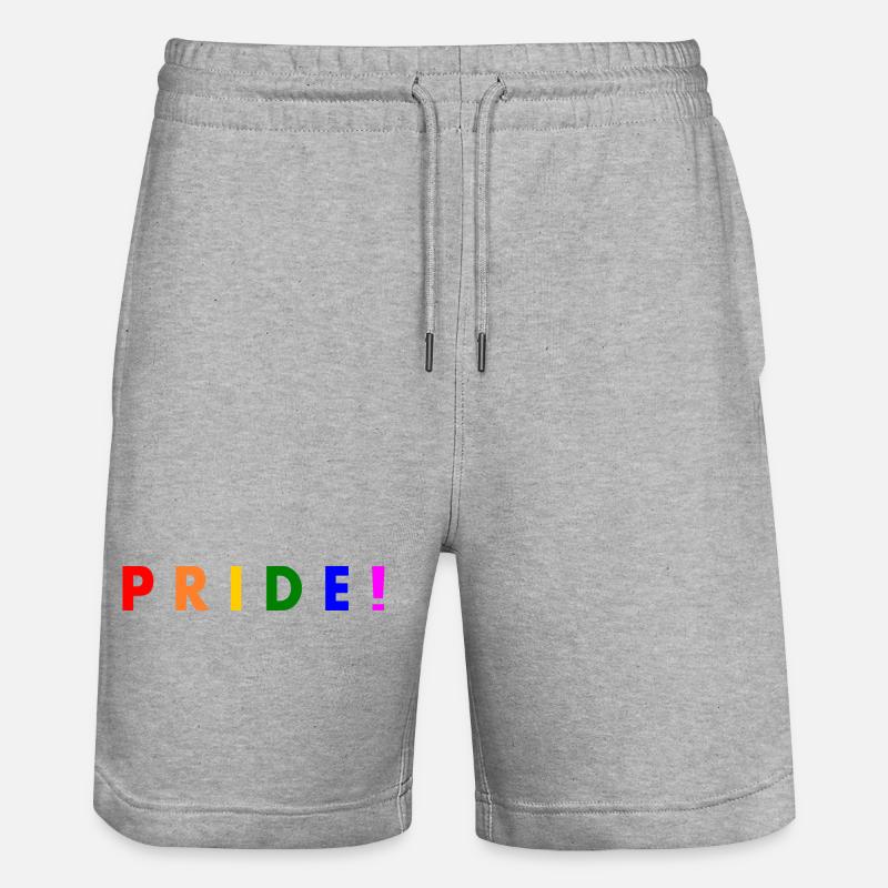Pride - Stanley/Stella Unisex Bio Joggingshorts Trainer  - Grau meliert