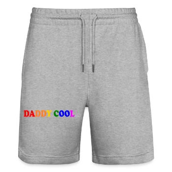 Daddy cool - Stanley/Stella Trainer Unisex Organic Jogging Shorts - heather grey - Front - Nik (191cm) & Marisol (170cm)