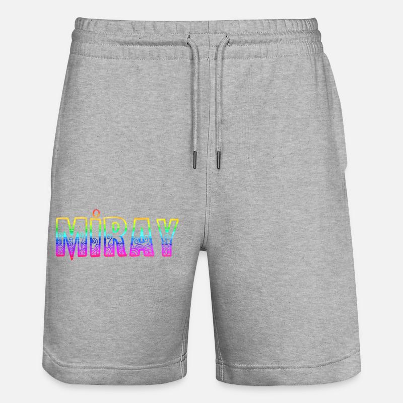 miray rs regenbogen - Stanley/Stella Unisex Bio Joggingshorts Trainer  - Grau meliert