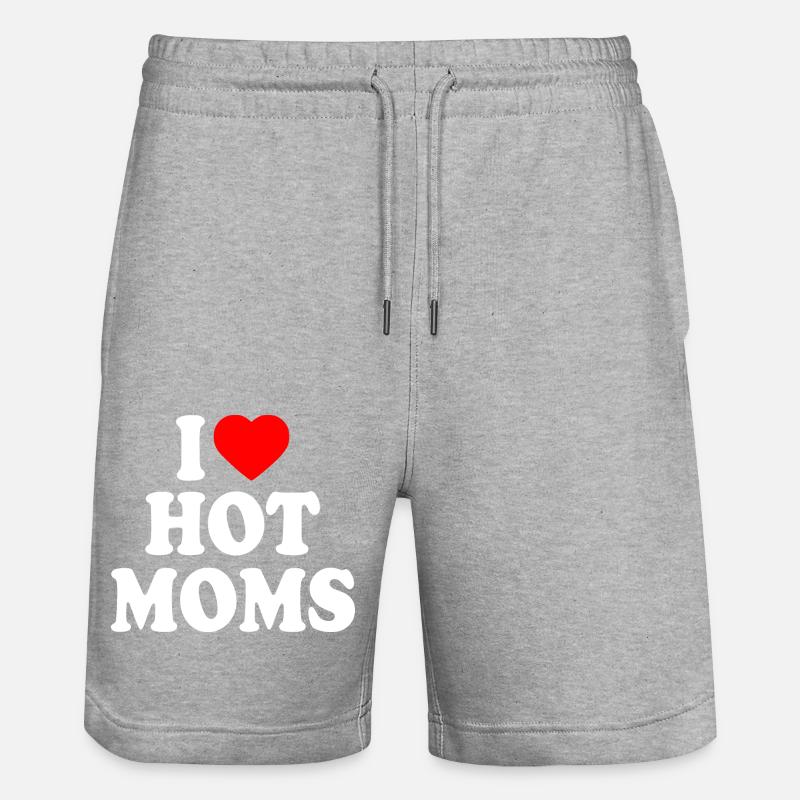 I love hot moms - Short de jogging bio TRAINER Stanley/Stella unisexe - gris chiné