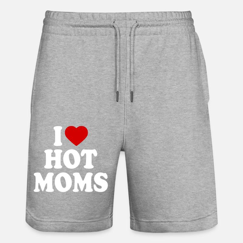 I love hot moms - Short de jogging bio TRAINER Stanley/Stella unisexe - gris chiné
