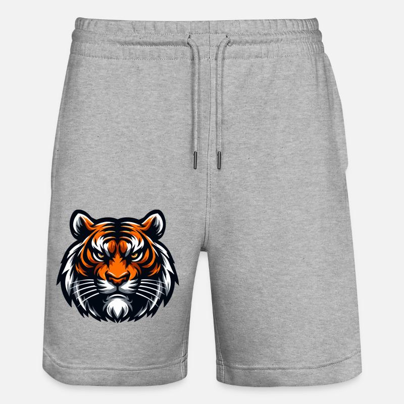 Roi Tigre - Short de jogging bio TRAINER Stanley/Stella unisexe - gris chiné