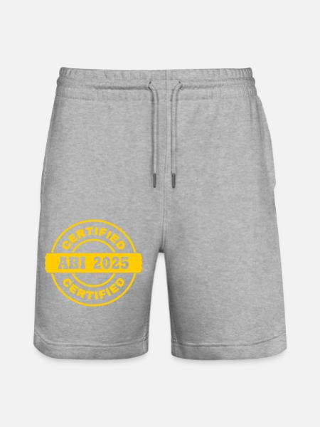 abi 2025 - Stanley/Stella Unisex Bio Joggingshorts Trainer - Grau meliert