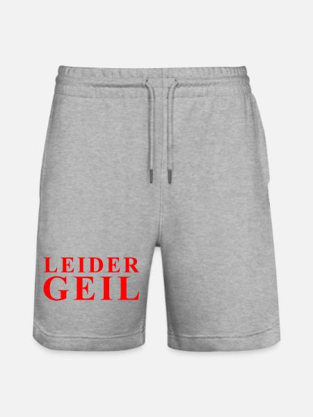 Malheureusement déclaration excitée en rouge - Short de jogging bio TRAINER Stanley/Stella unisexe - gris chiné