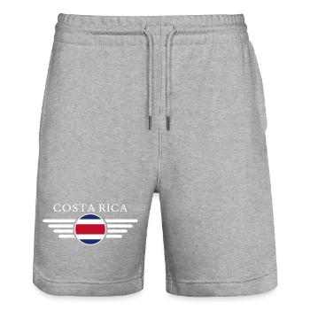 Costa Rica Style Design T-Shirt - Short de jogging bio TRAINER Stanley/Stella unisexe - gris chiné - Devant - Nik (191cm) & Marisol (170cm)