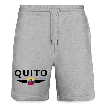 Quito Équateur Fans T-Shirt Design - Short de jogging bio TRAINER Stanley/Stella unisexe - gris chiné - Devant - Nik (191cm) & Marisol (170cm)