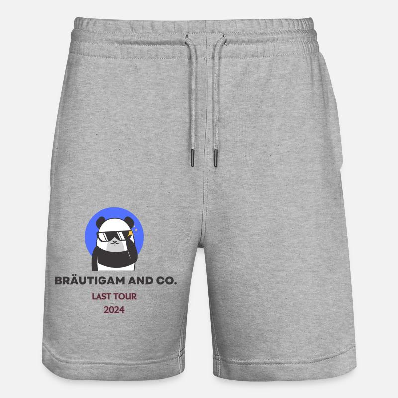 Bräutigam and Co - Stanley/Stella Unisex Bio Joggingshorts Trainer  - Grau meliert