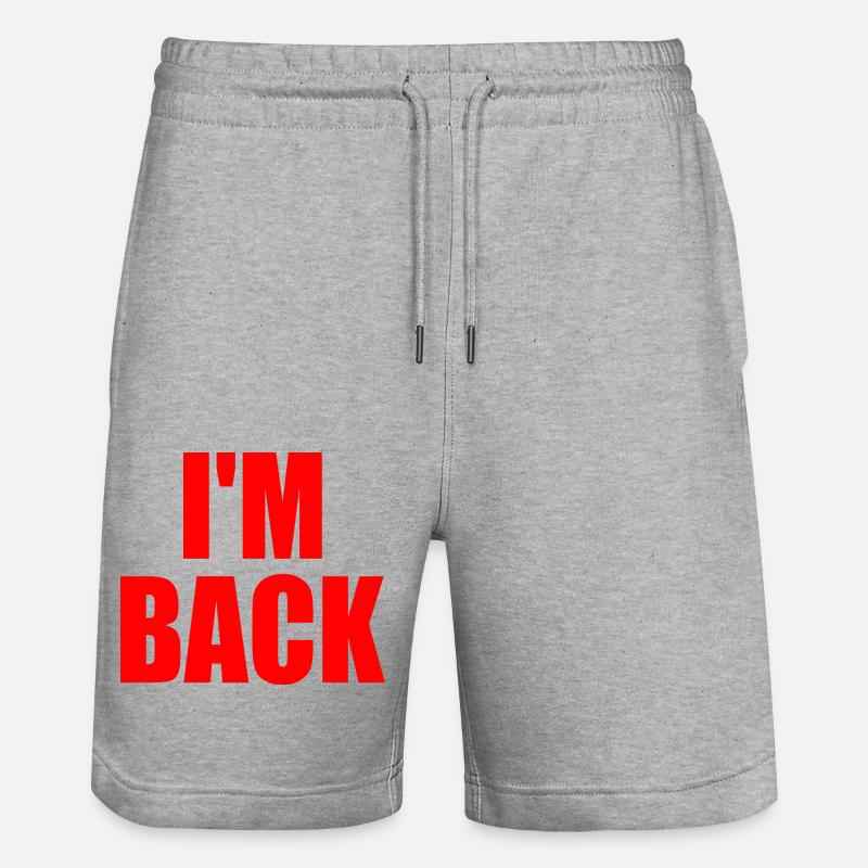 Im back - Short de jogging bio TRAINER Stanley/Stella unisexe - gris chiné