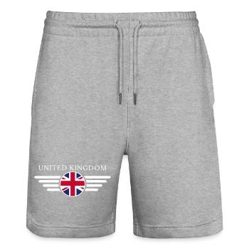 Royaume-Uni T-shirt - Short de jogging bio TRAINER Stanley/Stella unisexe - gris chiné - Devant - Nik (191cm) & Marisol (170cm)
