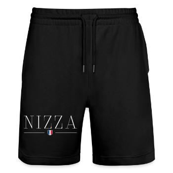 Joli T-shirt Riviera Flair - Short de jogging bio TRAINER Stanley/Stella unisexe - noir - Devant - Nik (191cm) & Marisol (170cm)
