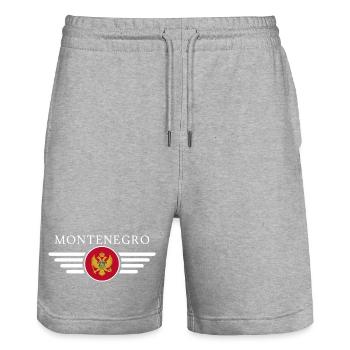 Montenegro: natural beauties, Adriatic Sea, History - Stanley/Stella Trainer Unisex Organic Jogging Shorts - heather grey - Front - Nik (191cm) & Marisol (170cm)