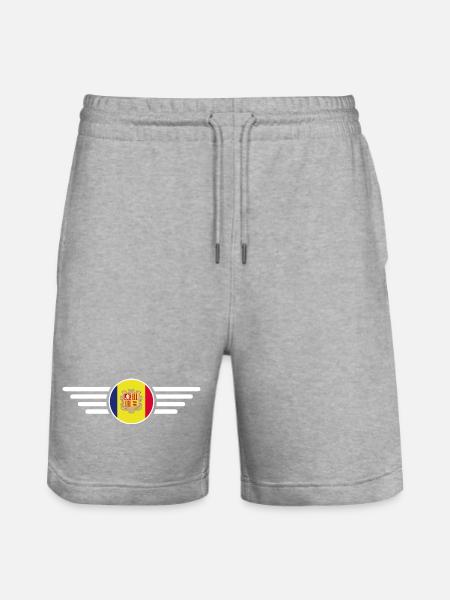 Andorra Style Design T-Shirt - Stanley/Stella Trainer Unisex Organic Jogging Shorts - heather grey