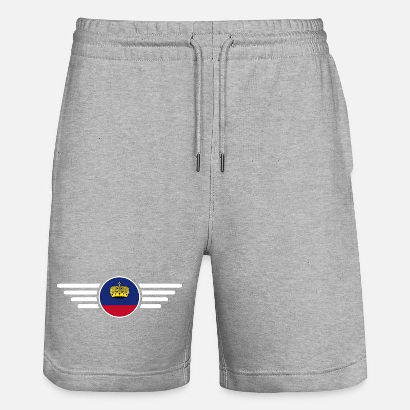Liechtenstein Style Design T-Shirt - Short de jogging bio TRAINER Stanley/Stella unisexe - gris chiné