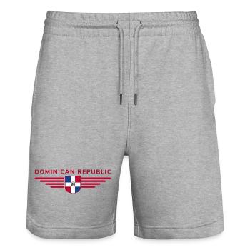 République dominicaine T-Shirt Design - Short de jogging bio TRAINER Stanley/Stella unisexe - gris chiné - Devant - Nik (191cm) & Marisol (170cm)