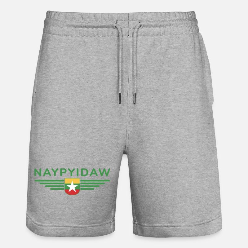 T-shirt Naypyidaw – Style Capitale - Short de jogging bio TRAINER Stanley/Stella unisexe - gris chiné