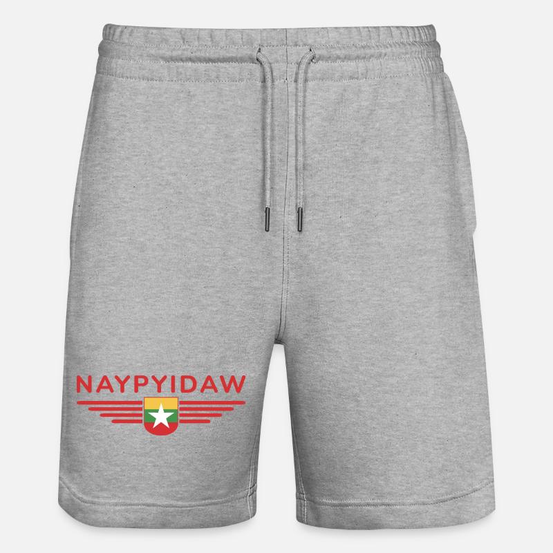 T-shirt Naypyidaw – Style Capitale - Short de jogging bio TRAINER Stanley/Stella unisexe - gris chiné