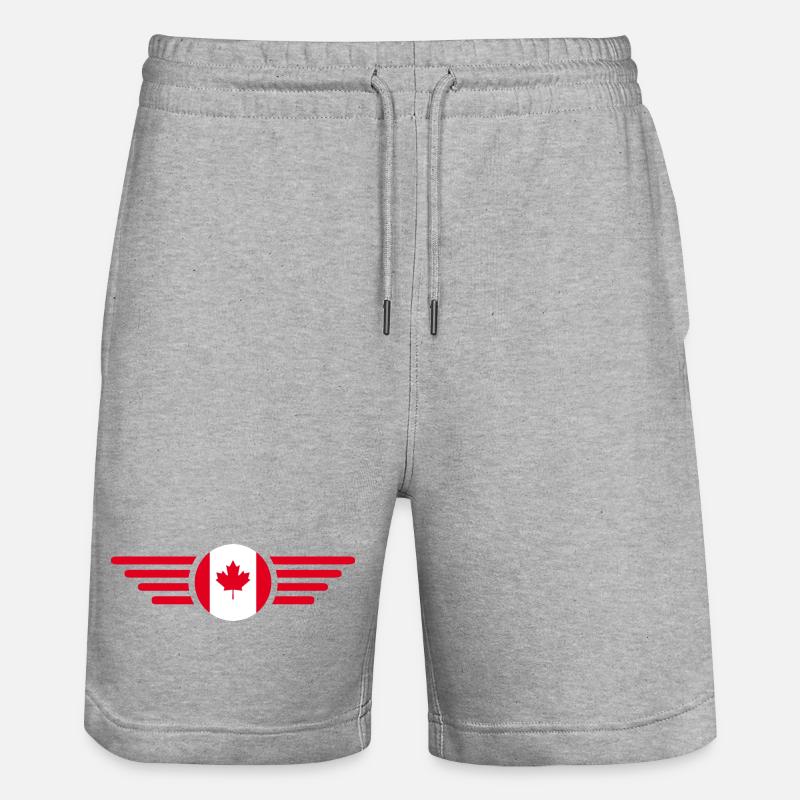 T-shirt design de style canadien - Short de jogging bio TRAINER Stanley/Stella unisexe - gris chiné