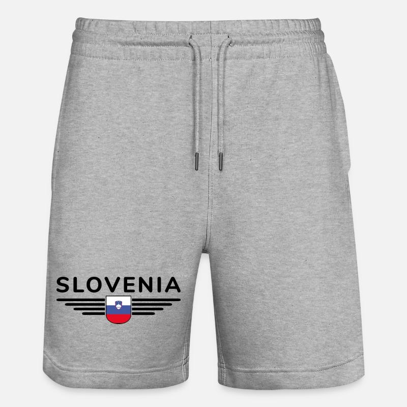 Design slovène élégant - Short de jogging bio TRAINER Stanley/Stella unisexe - gris chiné