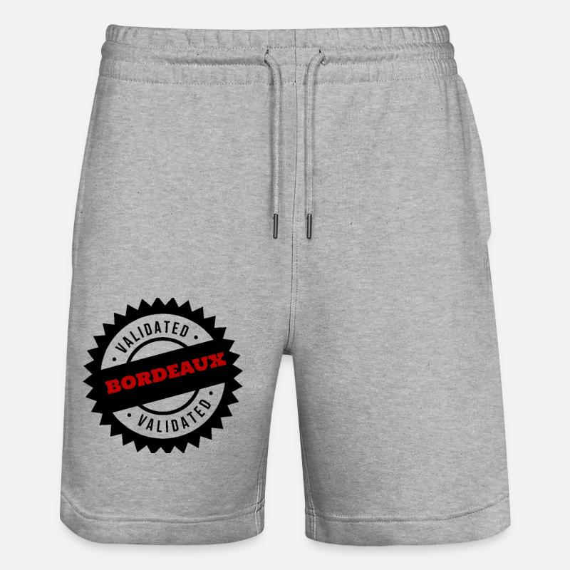 Bordeaux c'est validé - Short de jogging bio TRAINER Stanley/Stella unisexe - gris chiné