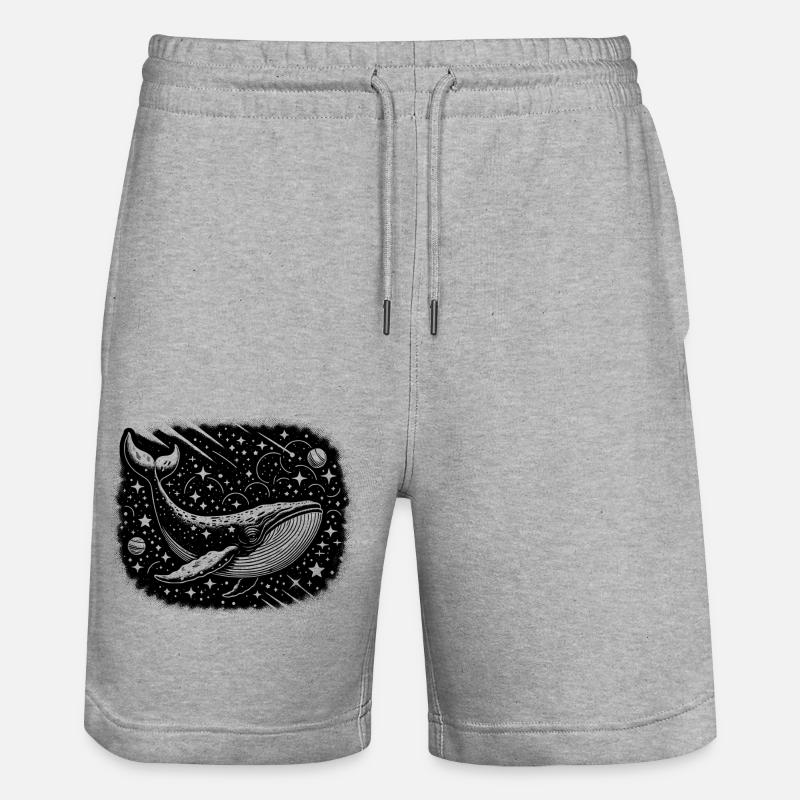 baleine de l’espace - Short de jogging bio TRAINER Stanley/Stella unisexe - gris chiné