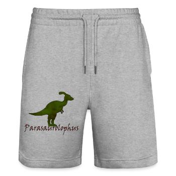 Parasaurolophus - Stanley/Stella Unisex Bio Joggingshorts Trainer  - Grau meliert - Vorne - Nik (191cm) & Marisol (170cm)