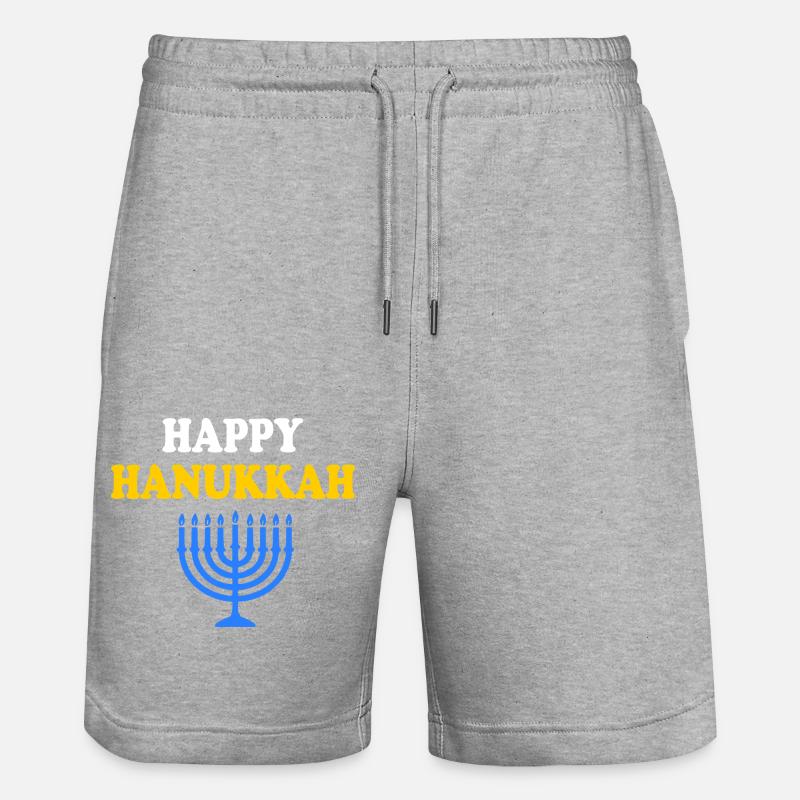 HAPPY HANUKKAH - Short de jogging bio TRAINER Stanley/Stella unisexe - gris chiné