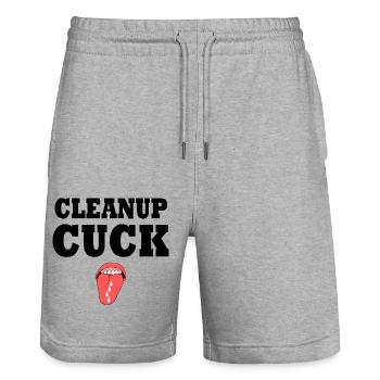 Cuckold - Stanley/Stella Unisex Bio Joggingshorts Trainer  - Grau meliert - Vorne - Nik (191cm) & Marisol (170cm)