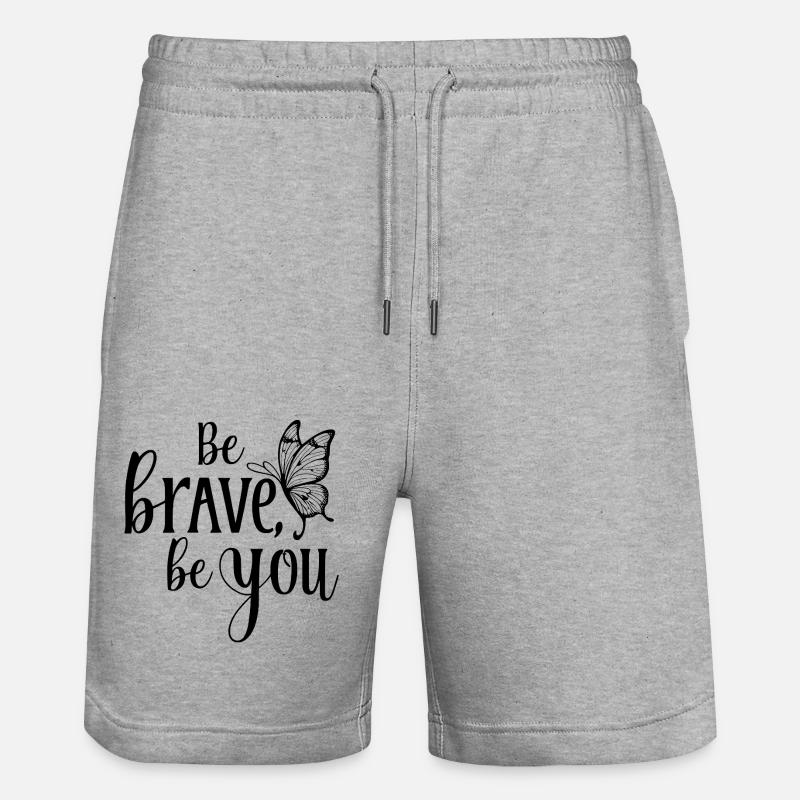 Sei mutig – sei du selbst - Stanley/Stella Unisex Bio Joggingshorts Trainer  - Grau meliert