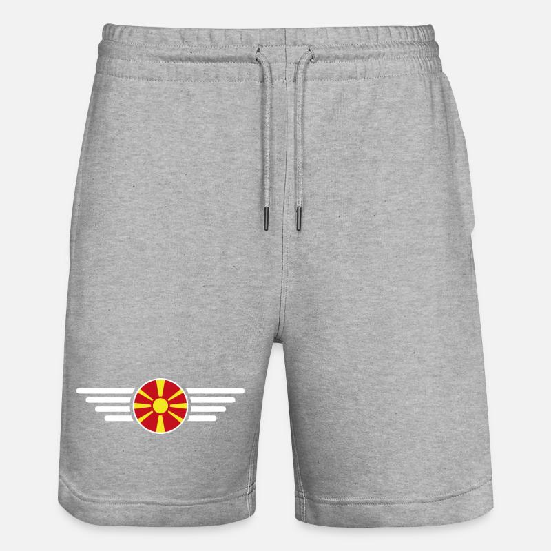 Macédoine Style Design T-shirt - Short de jogging bio TRAINER Stanley/Stella unisexe - gris chiné