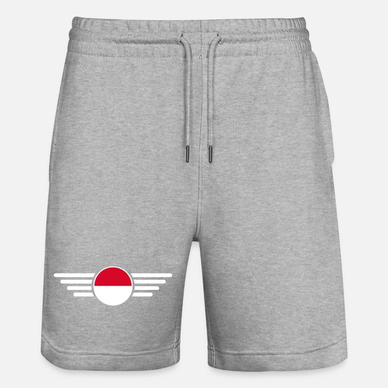 Monaco Style Design T-Shirt - Short de jogging bio TRAINER Stanley/Stella unisexe - gris chiné
