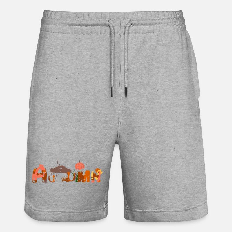 Herbst / Oktober / Otoño - Stanley/Stella Unisex Bio Joggingshorts Trainer  - Grau meliert