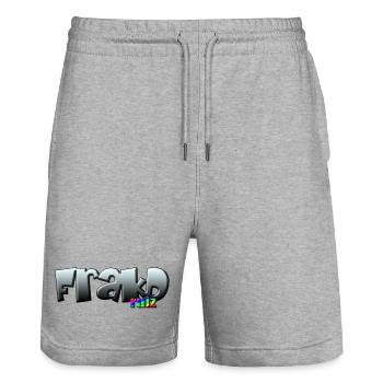 FrakD - Short de jogging bio TRAINER Stanley/Stella unisexe - gris chiné - Devant - Nik (191cm) & Marisol (170cm)