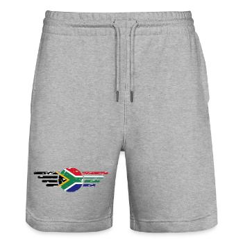 J’aime l’Afrique du Sud, T-Shirt Design de Style Élégance - Short de jogging bio TRAINER Stanley/Stella unisexe - gris chiné - Devant - Nik (191cm) & Marisol (170cm)