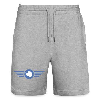 I Love Antarctica, Elegance Style Design T-Shirt - Stanley/Stella Trainer Unisex Organic Jogging Shorts - heather grey - Front - Nik (191cm) & Marisol (170cm)