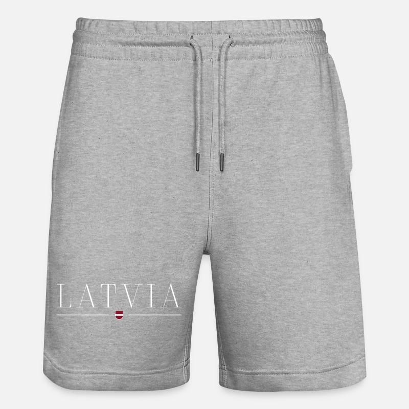 T-shirt Lettonie : Baltic Elegance - Short de jogging bio TRAINER Stanley/Stella unisexe - gris chiné