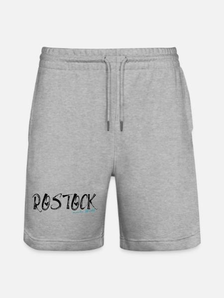 Rostock meine Stadt - Stanley/Stella Unisex Bio Joggingshorts Trainer - Grau meliert