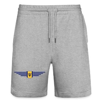 Barbados T-Shirt: Karibik-Feeling pur - Stanley/Stella Unisex Bio Joggingshorts Trainer  - Grau meliert - Vorne - Nik (191cm) & Marisol (170cm)