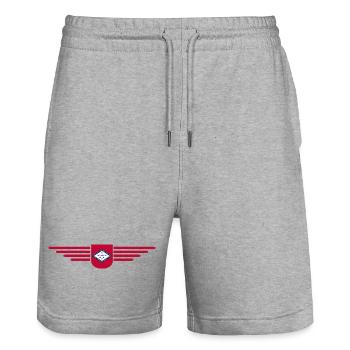 Arkansas Fan T-Shirt – Nature & Culture - Stanley/Stella Trainer Unisex Organic Jogging Shorts - heather grey - Front - Nik (191cm) & Marisol (170cm)